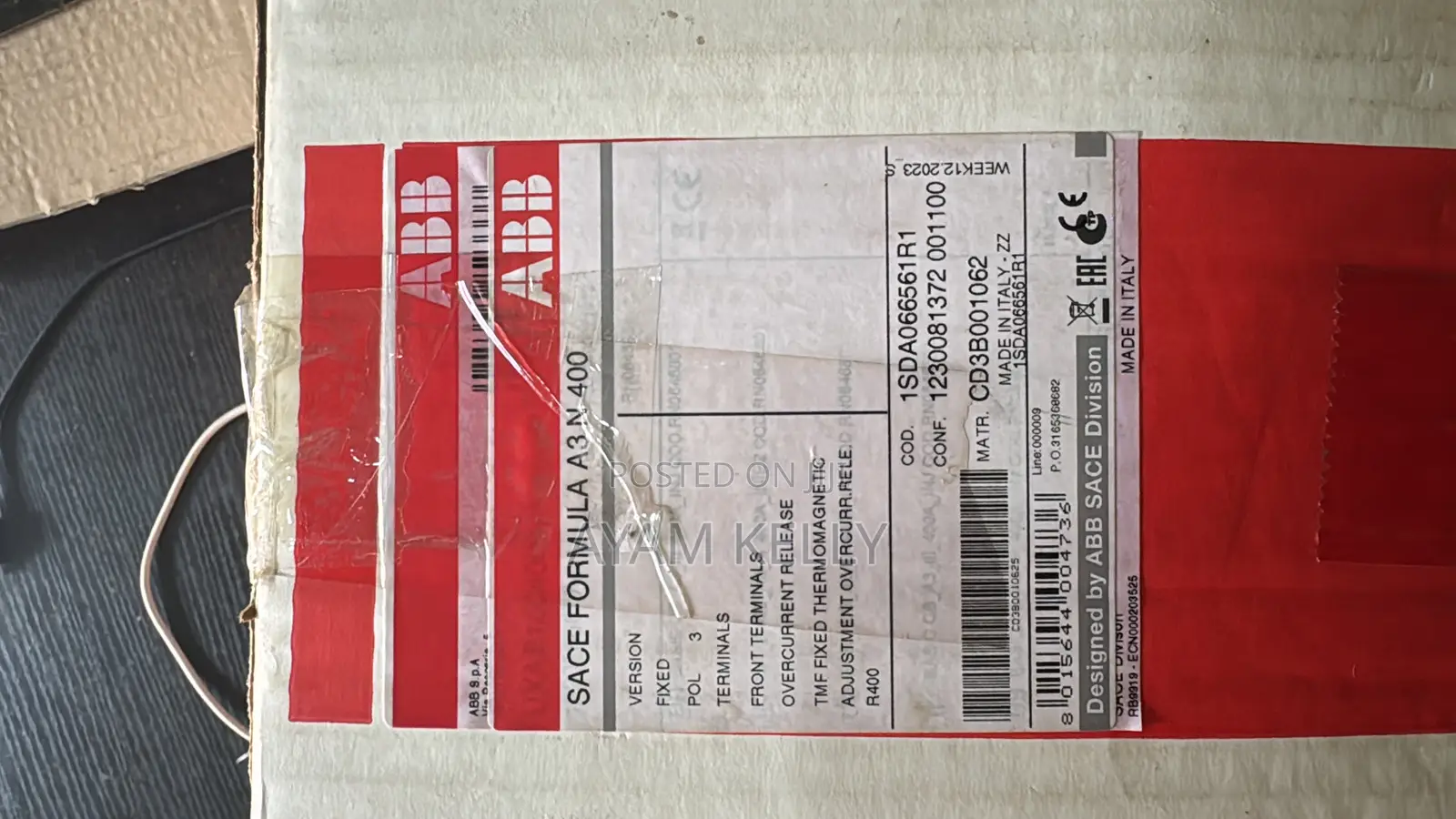 Original Abb Breaker 400amps 3pole Formula L(Old Model)