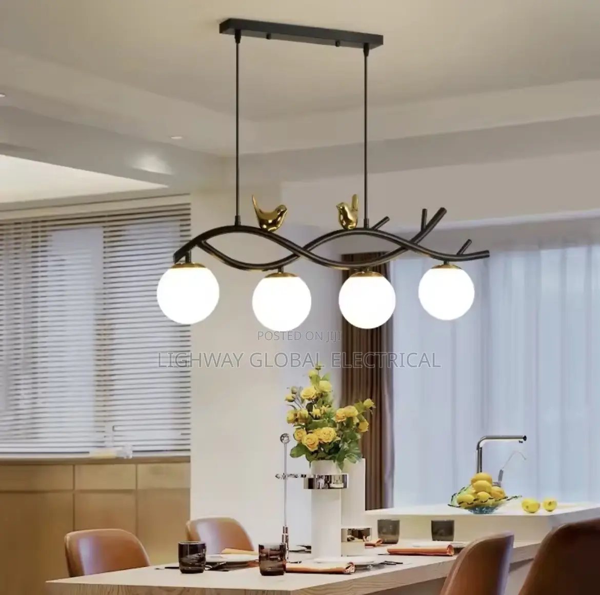 Nordic Minimalist Burd Glass Pendant Light