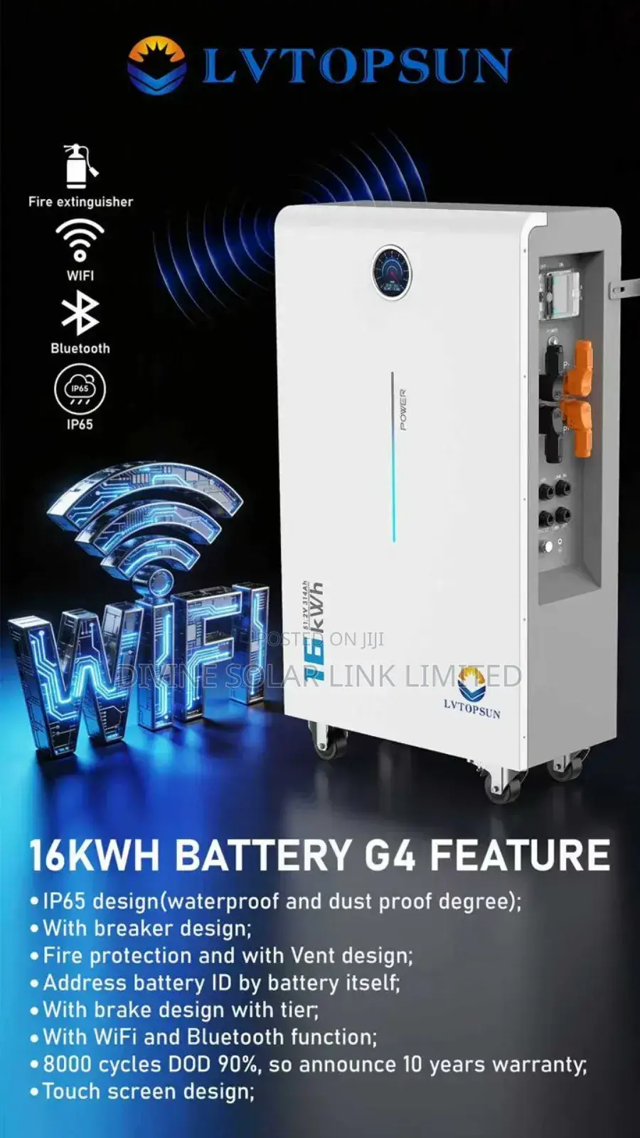 16kwh Lvtopson 48v Lithium Iron Battery