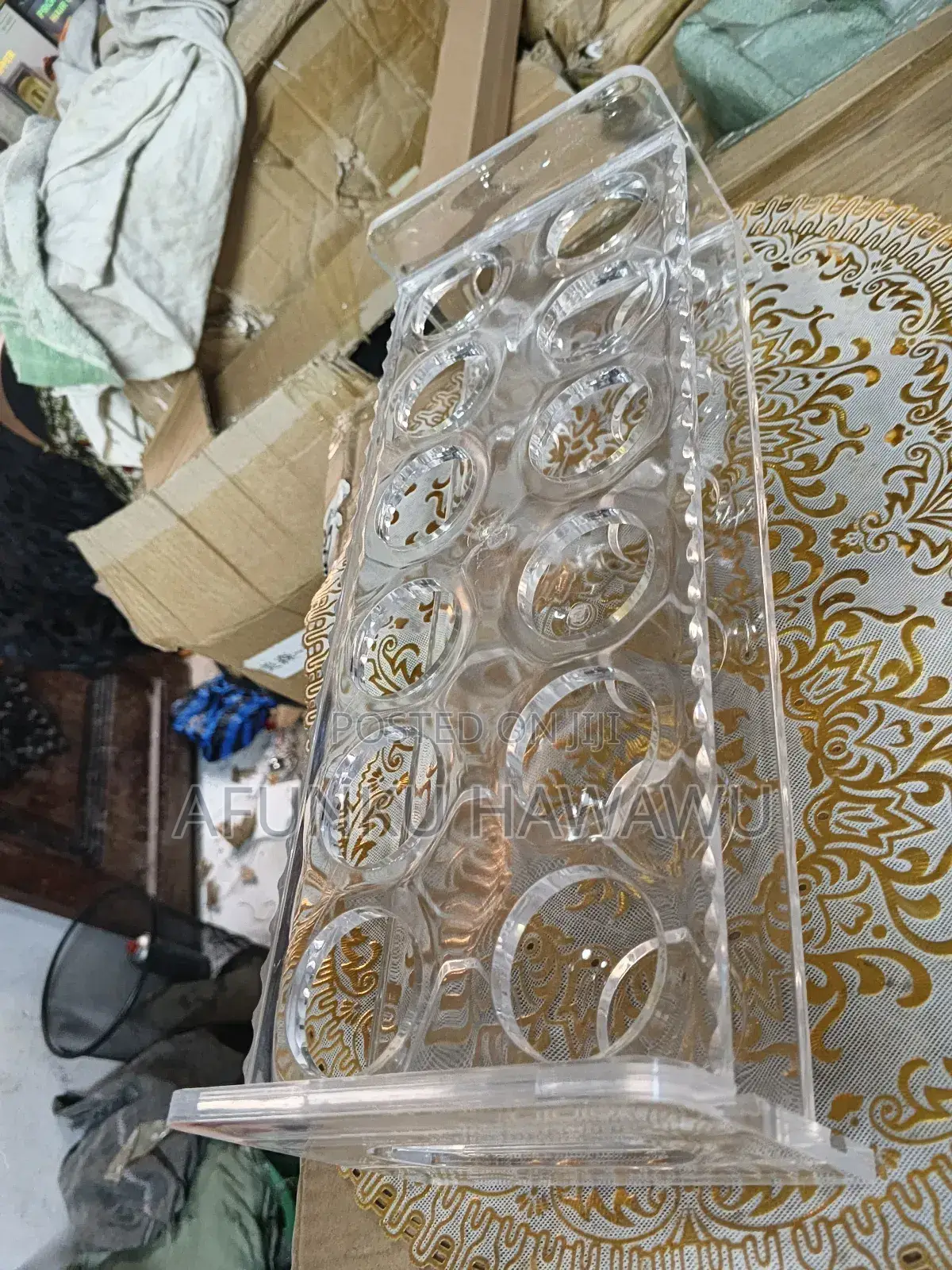 Quality Acrylic 12 Holes Tequila Rack With Side Handle