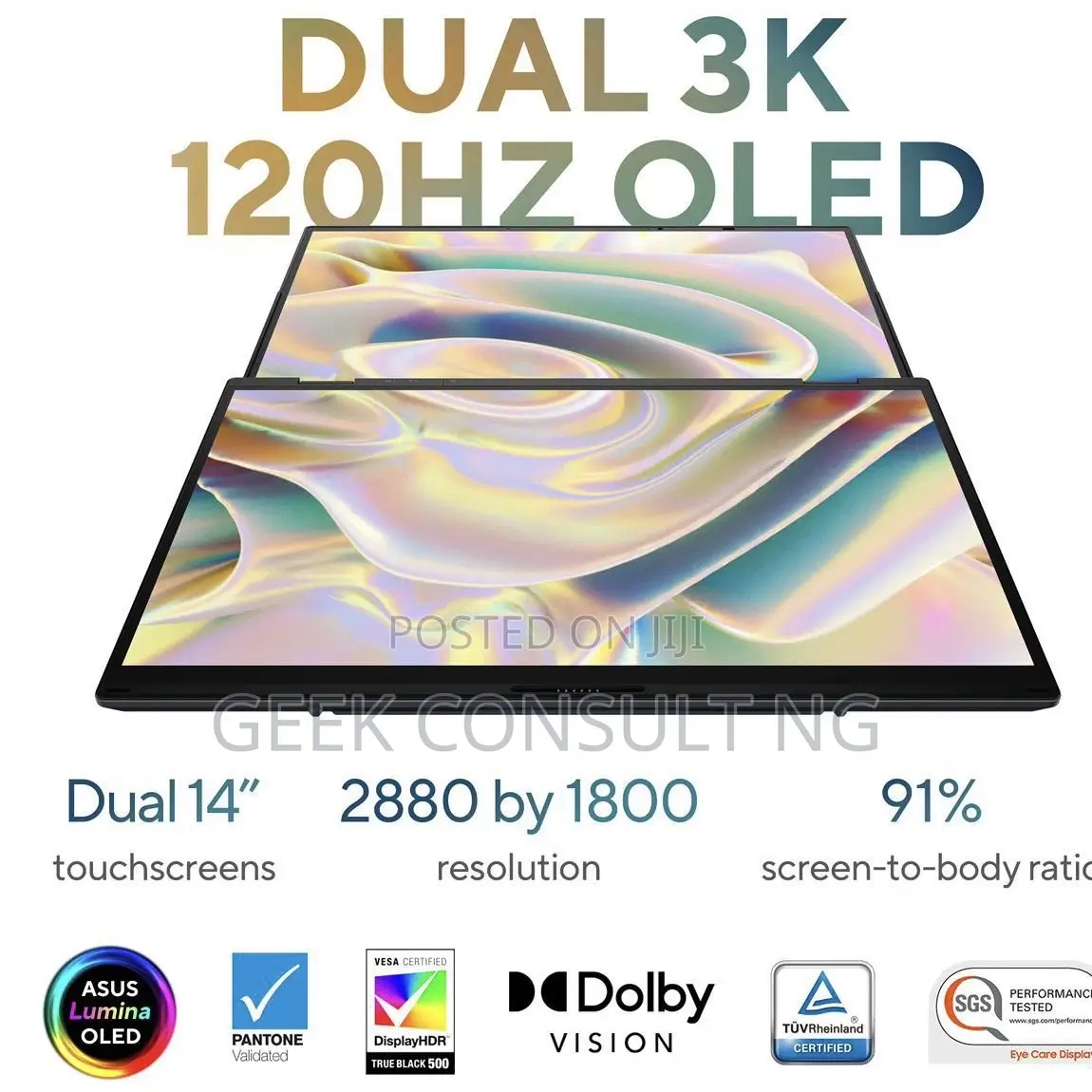 New Laptop Asus Zenbook Duo 14 32GB Intel Core Ultra 9 SSD 2T