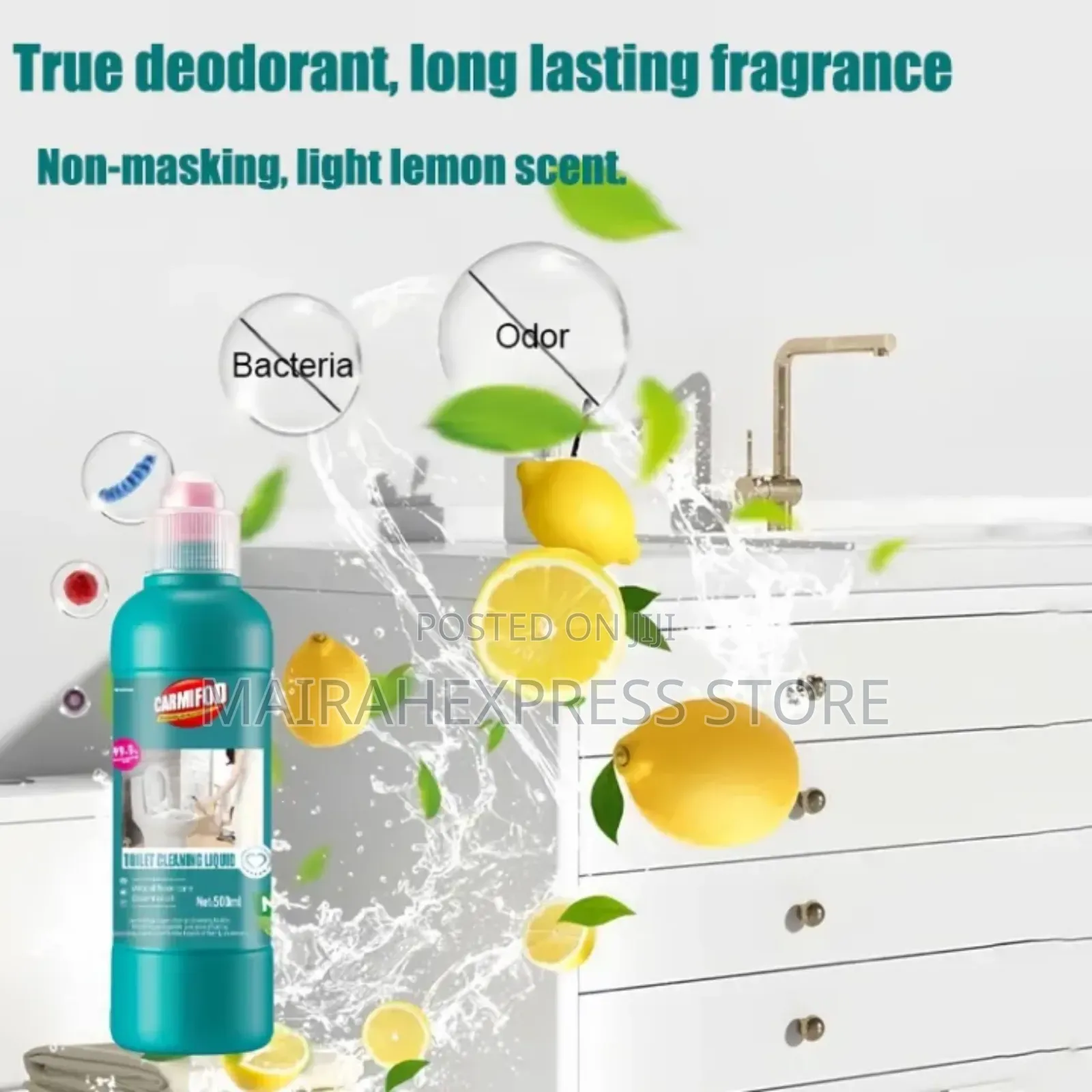 Powerful, Fast-acting Toilet Cleaner: Disinfectant, Deodorizer.