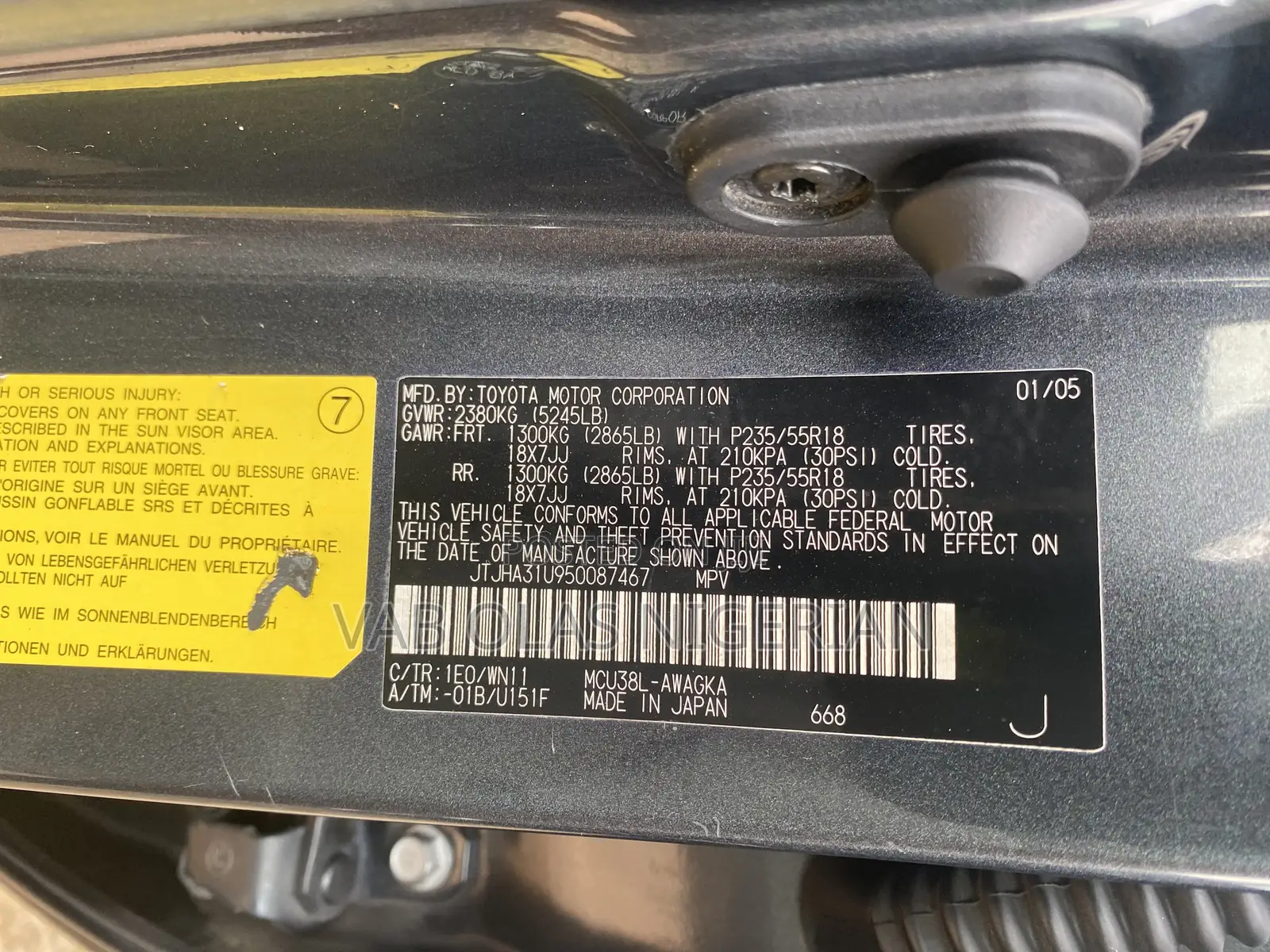 Lexus RX 330 4WD 2005 Gray