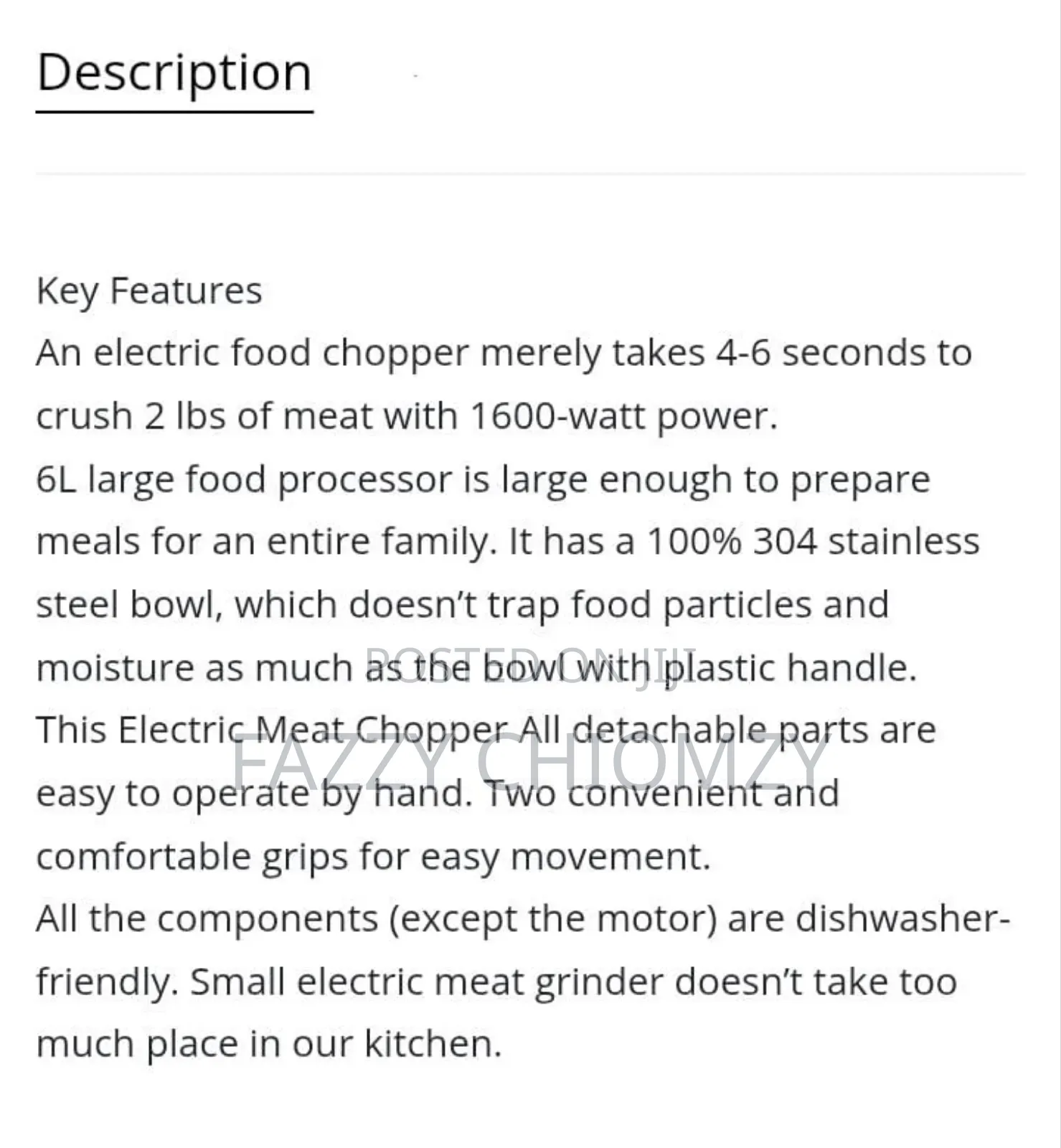 Raf 6liter Food Processor