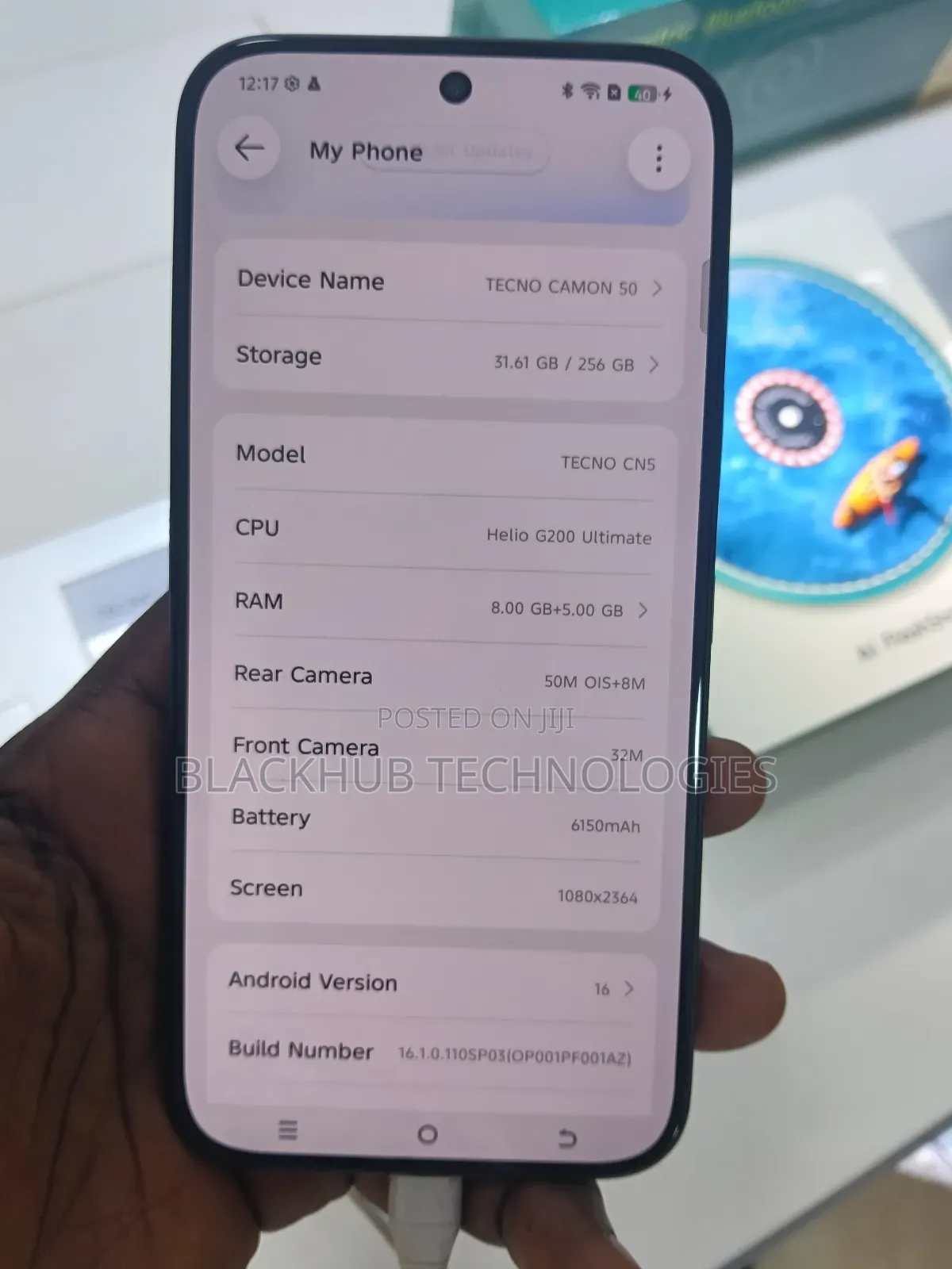 New Tecno Camon 50 256 GB Silver