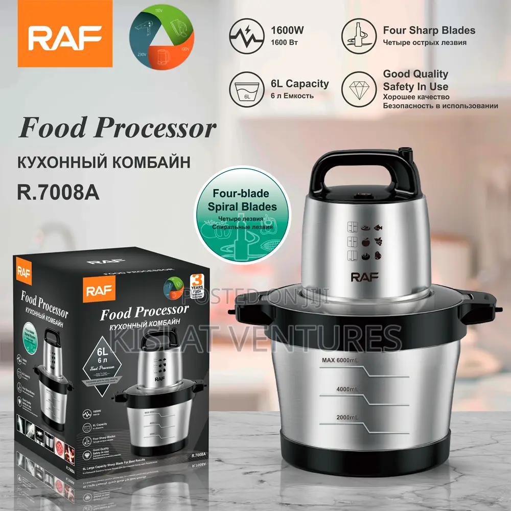 Raf 6l Multi-Purpose Food Processor Yam Pounder - 1600w