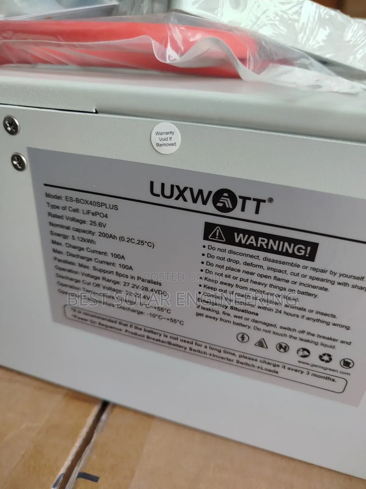5kwh 24v Luxwatt Lithium Battery