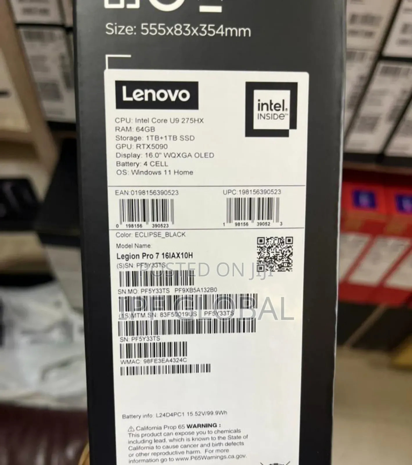 New Laptop Lenovo Legion 7 64GB Intel Core Ultra 9 SSD 2T