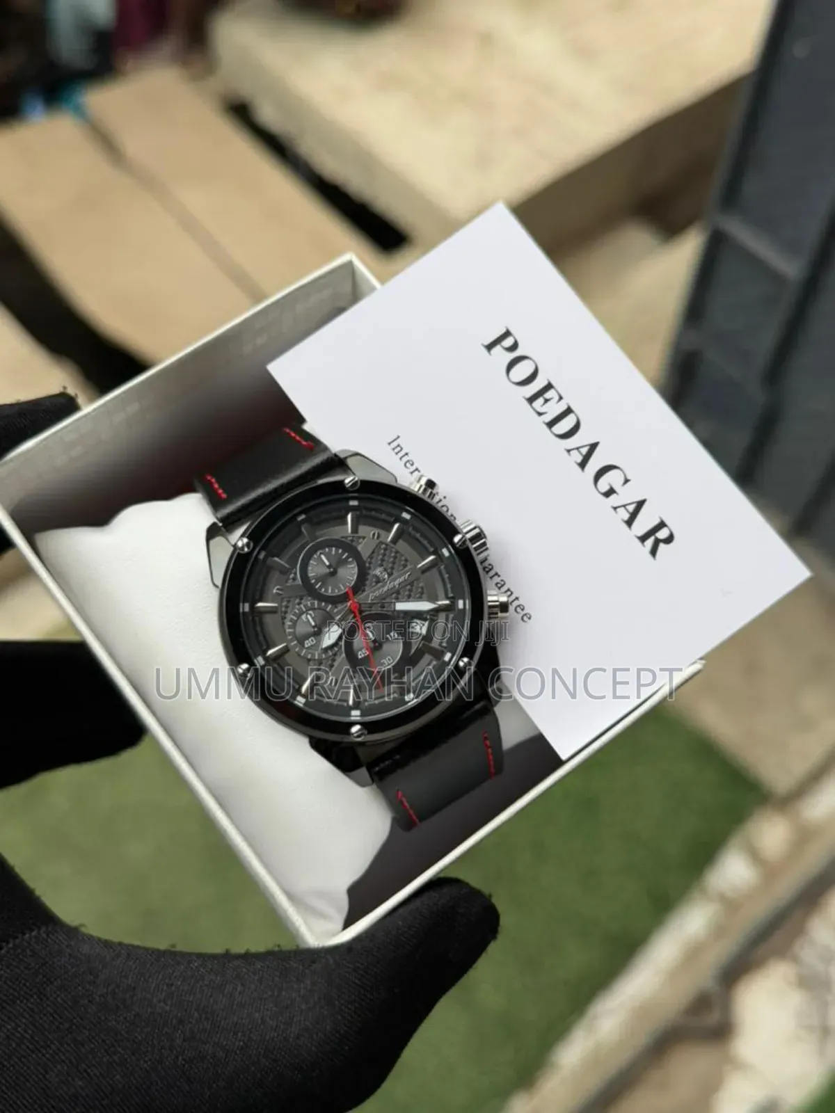 Poedegar Genuine Leather Wristwatch