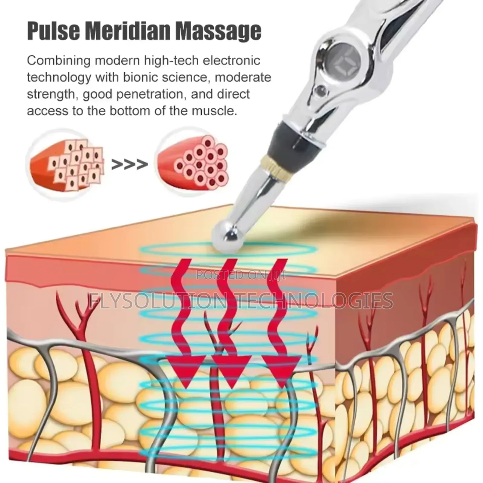 Electronic Acupuncture Electric Meridians Body Massage Pen