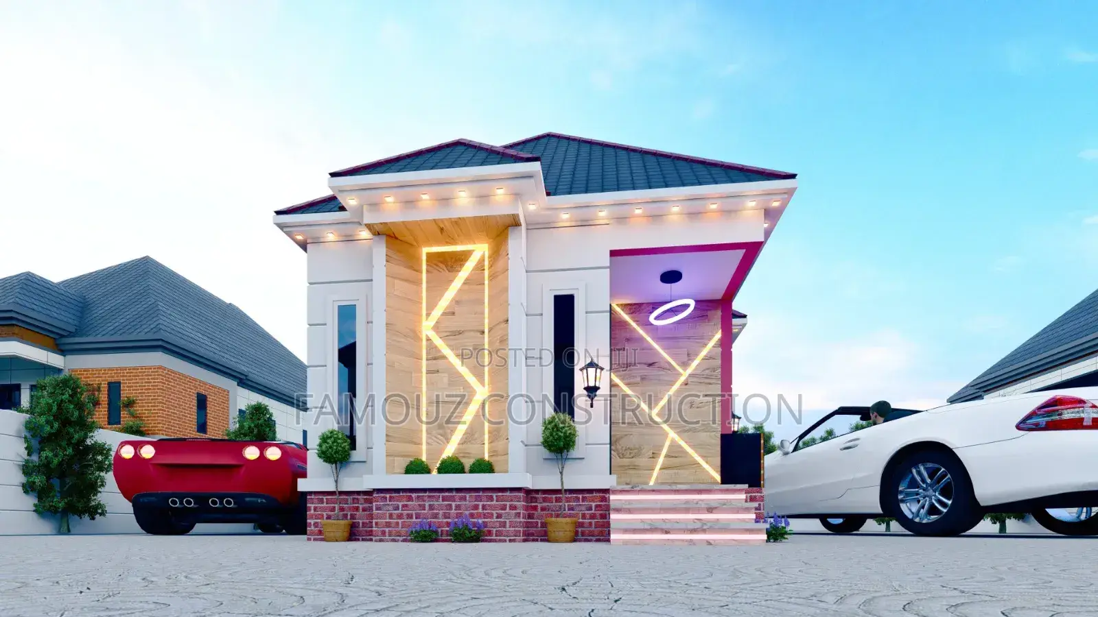 Architectural Designed Plan of Classic 3 Bedrooms Bungalow