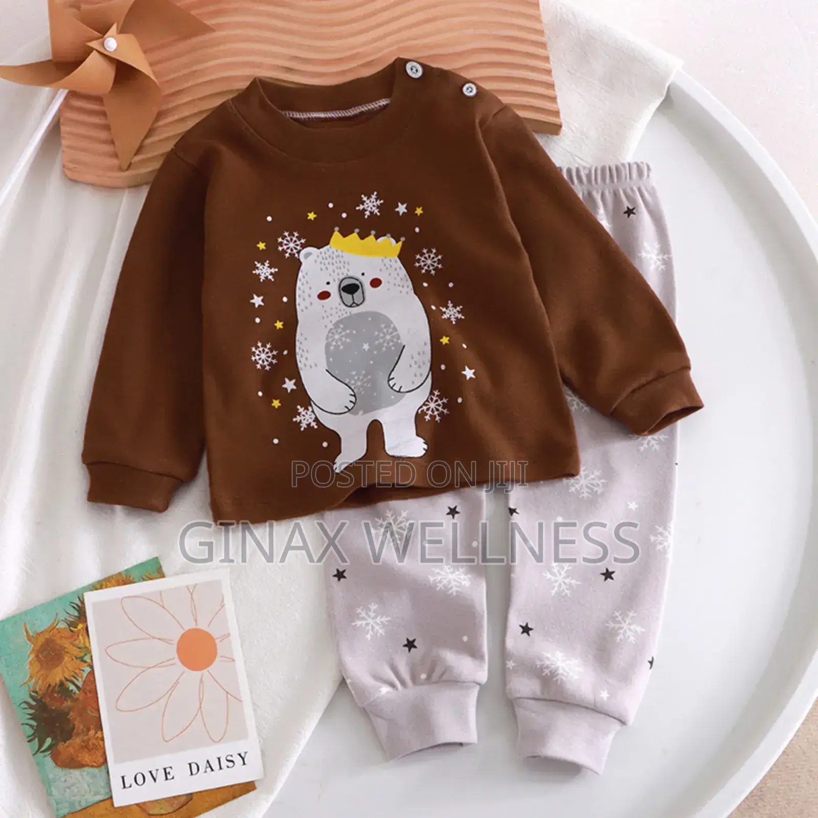 2-Piece Baby Clothing Set With Long-Sleeve Top and Pants (0-6m, 6-12m)