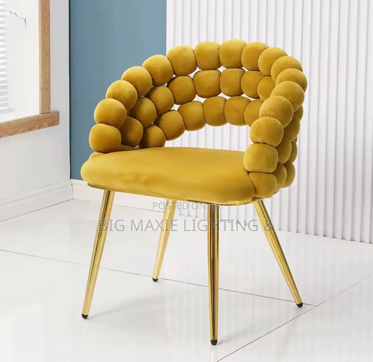 Luxury Comfortable Velvet Single Dining Chair