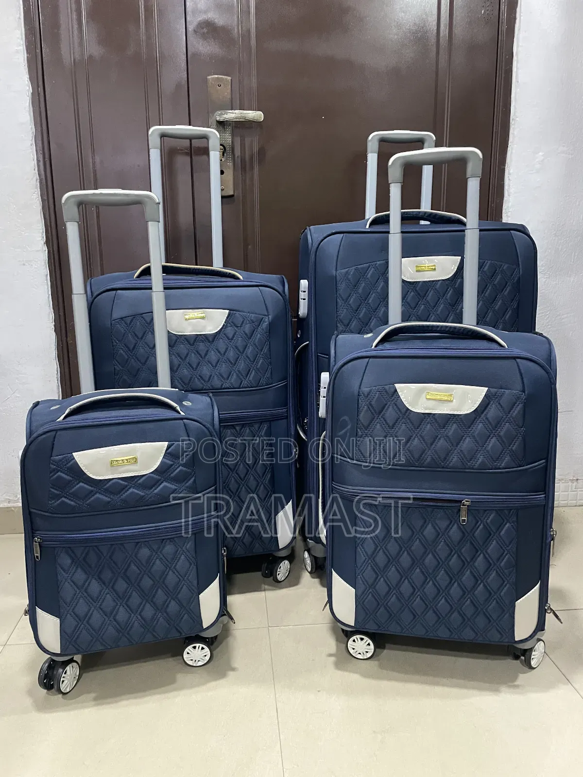 Leader Polo 4-piece Luggage Set – 28′′, 24′′, 20′′ 16, (Blue)