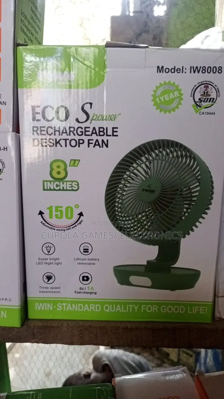Rechargeable Table Fan