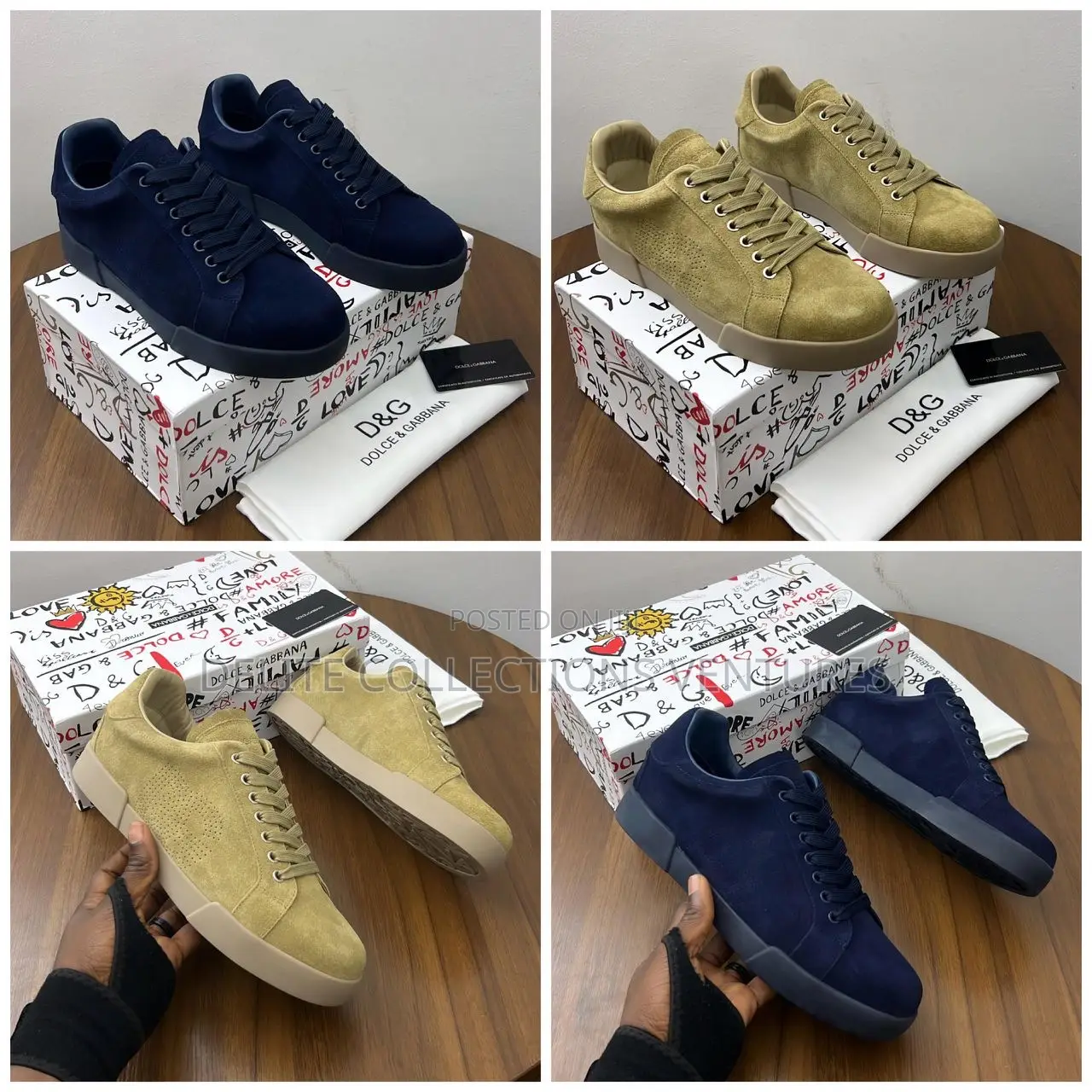 *Dolce Gabbana Portofino Suede Sneakers Available in 4 Colors*
