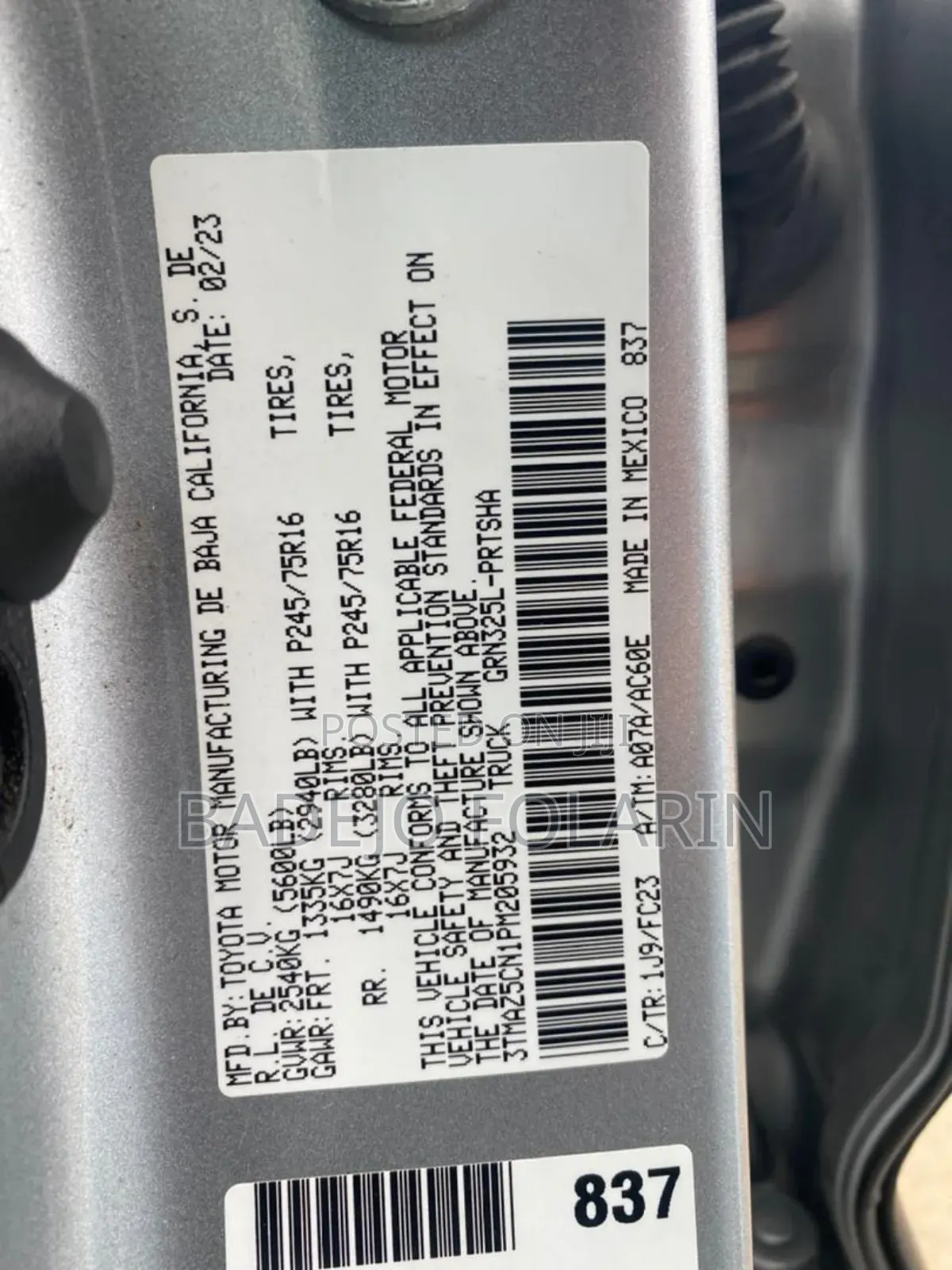 Toyota Tacoma SR Double Cab 5' Bed I4 AT 2023 Silver