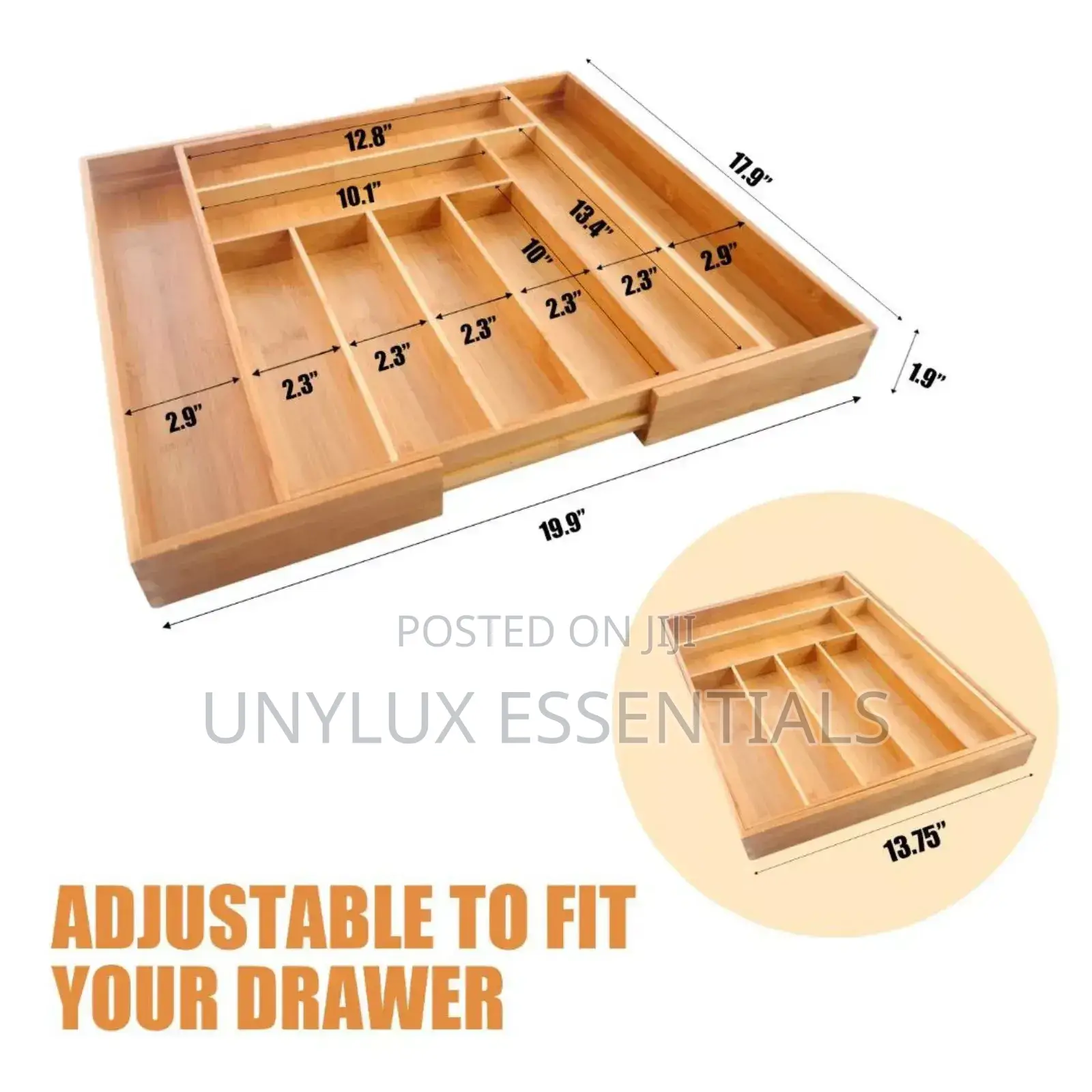 Expandable Wooden Cutlery Organizer