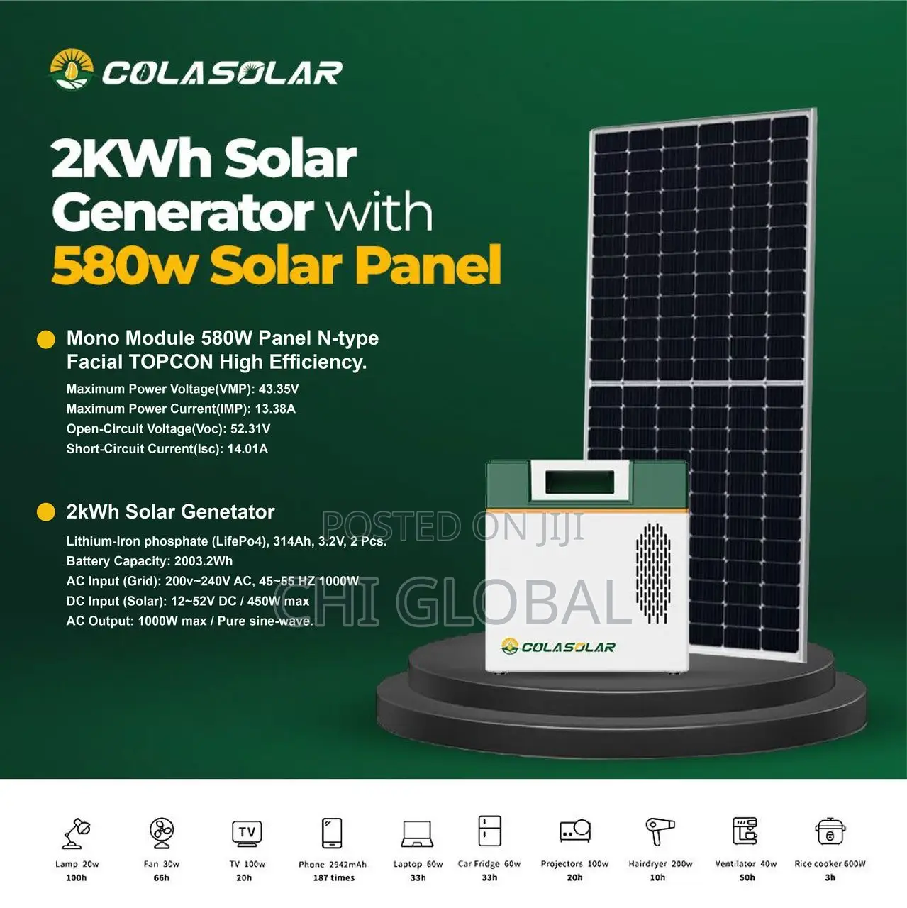 2kwh Cola Generator