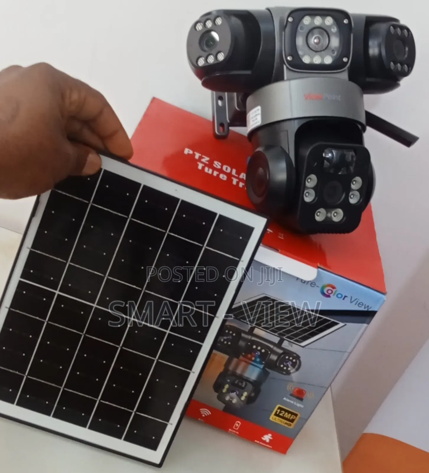 Triple Lens 4g Sim Enabled Solar CCTV Camera
