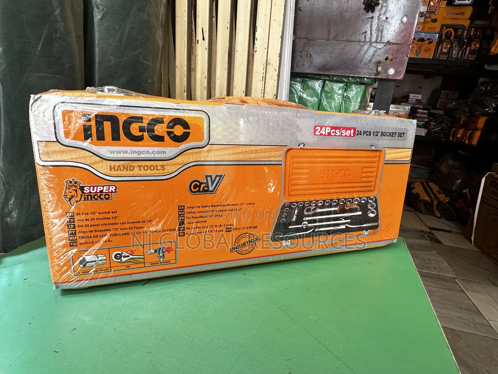 24pcs Ingco Socket Set 1/2” (Socket Spanner) 10-32mm