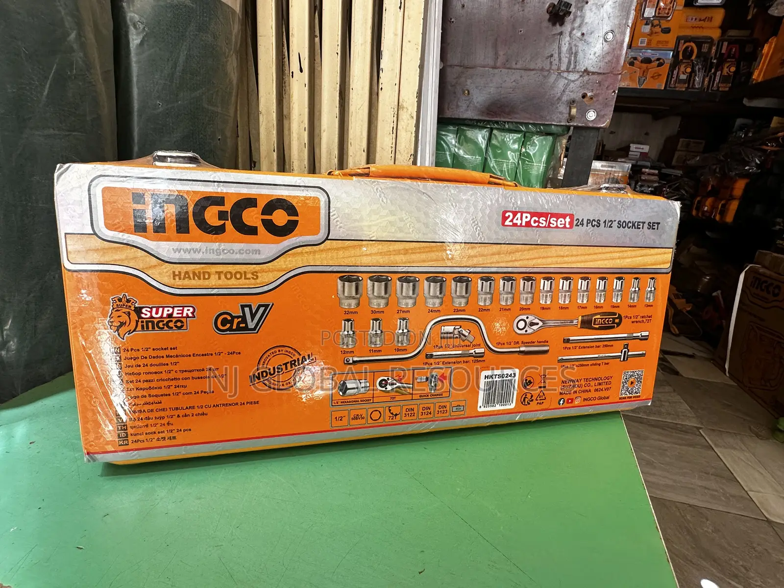 24pcs Ingco Socket Set 1/2” (Socket Spanner) 10-32mm