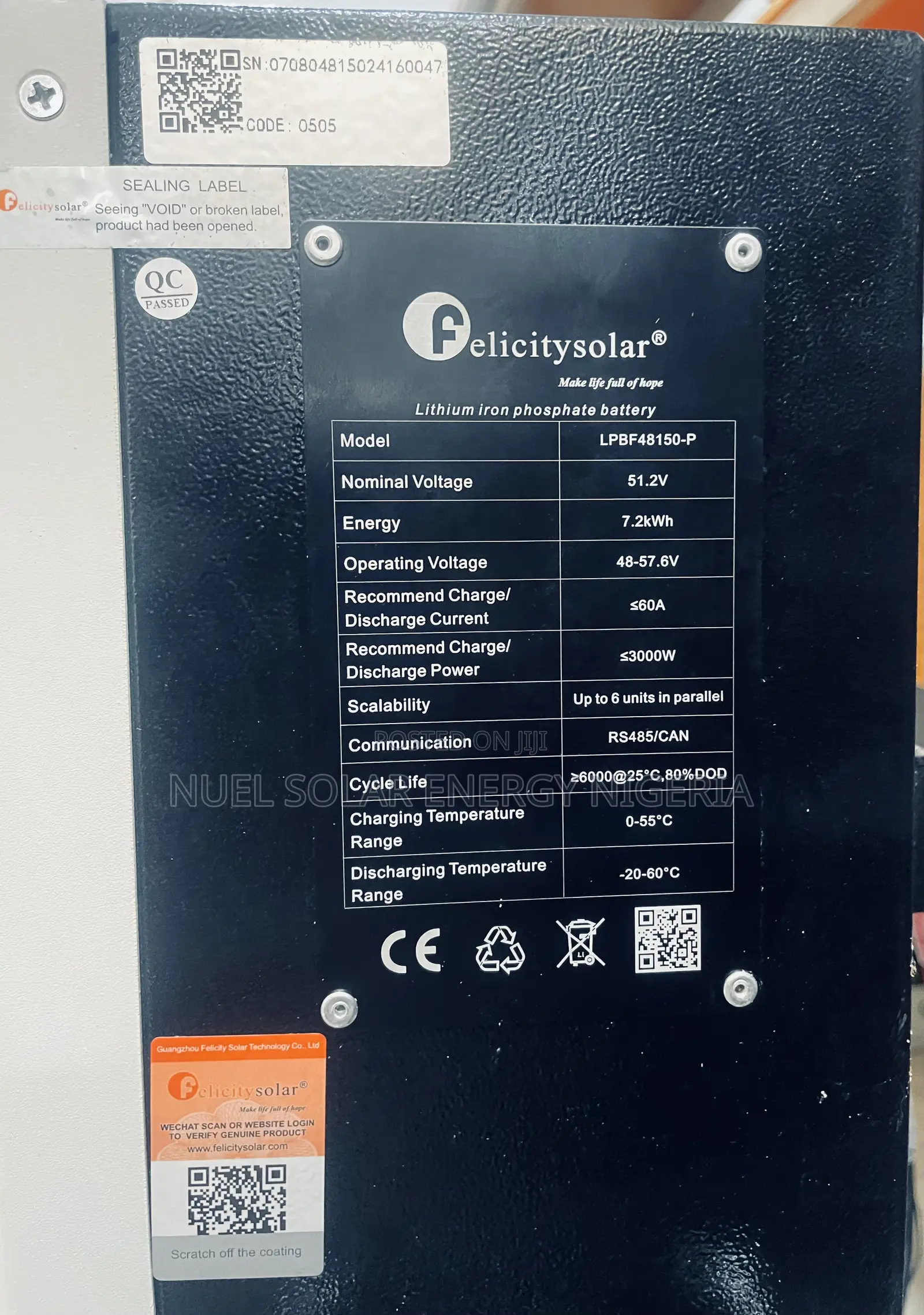 7.2kwh Felicity Lithium Battery
