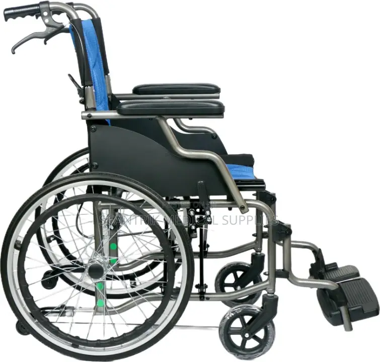 Clinic-Grade Manual Wheelchair for Patient Mobility