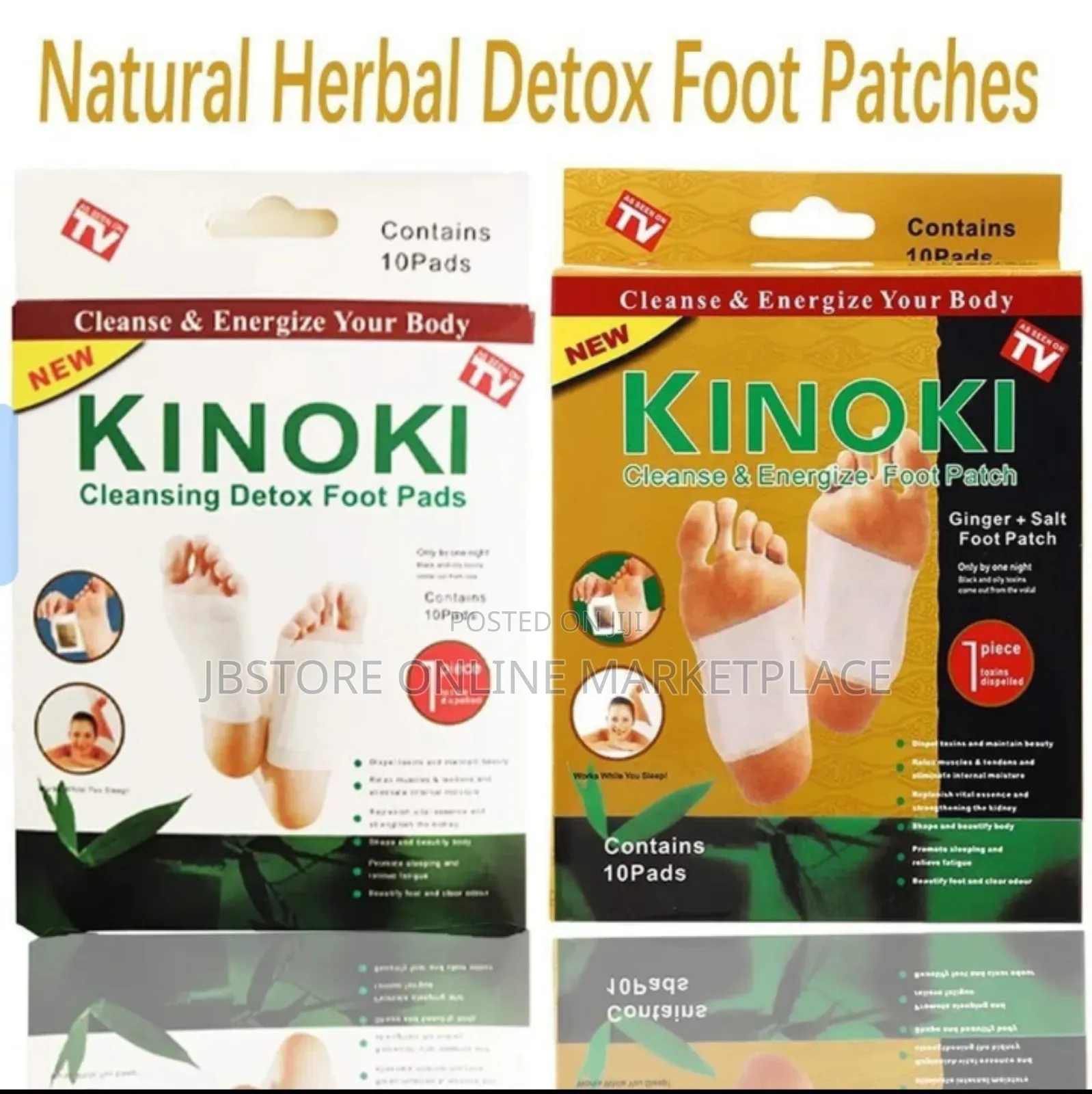 Kinoki Natural Herbal Cleansing Toxins Detox Foot Patches