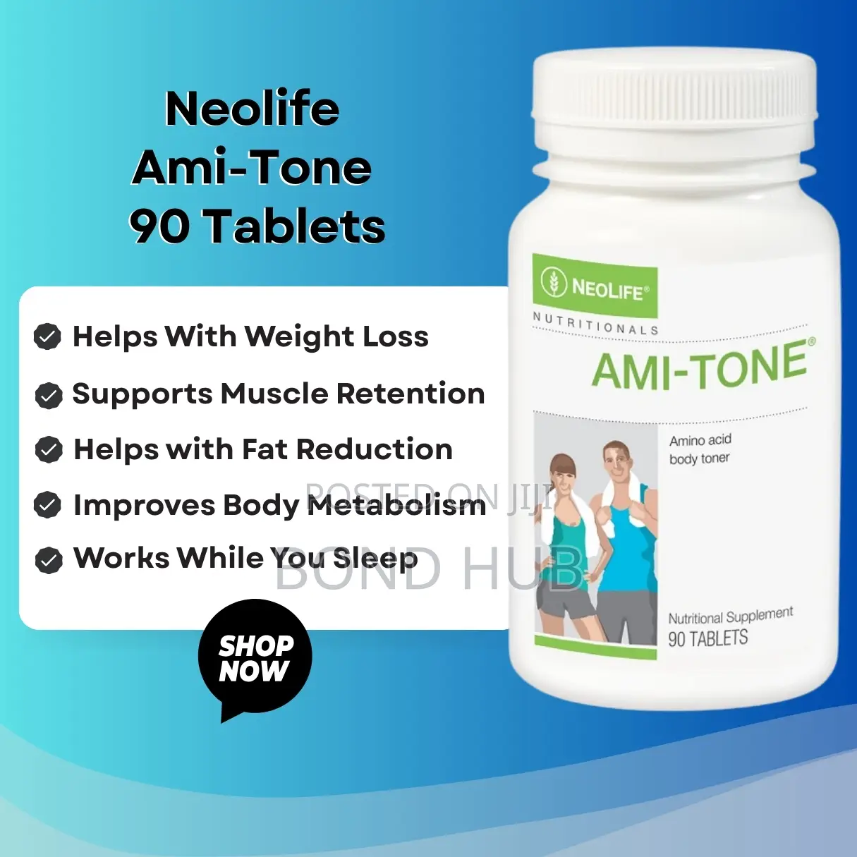 Ami-Tone 90 Tablets Single Ami Tone Amitone Supplement for Weight Loss