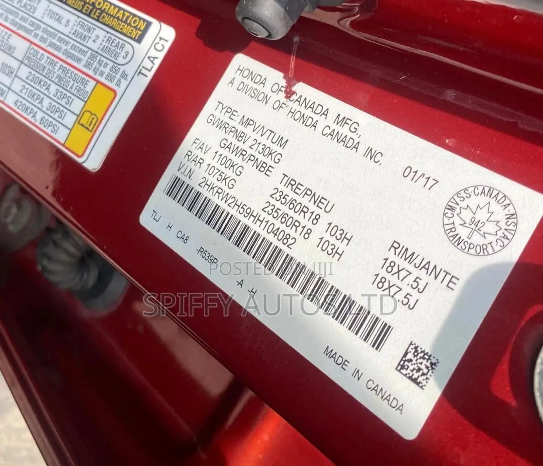 Honda CR-V 2017 Red