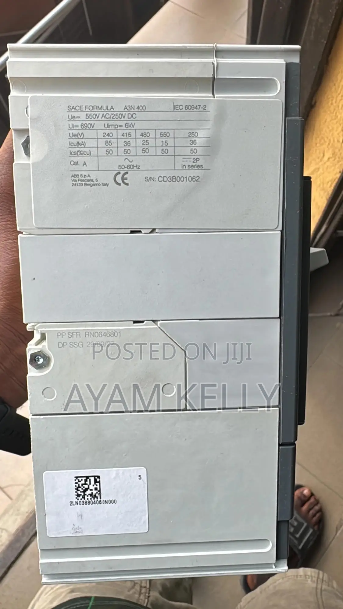 Original Abb Breaker 400amps 3pole Formula L(Old Model)
