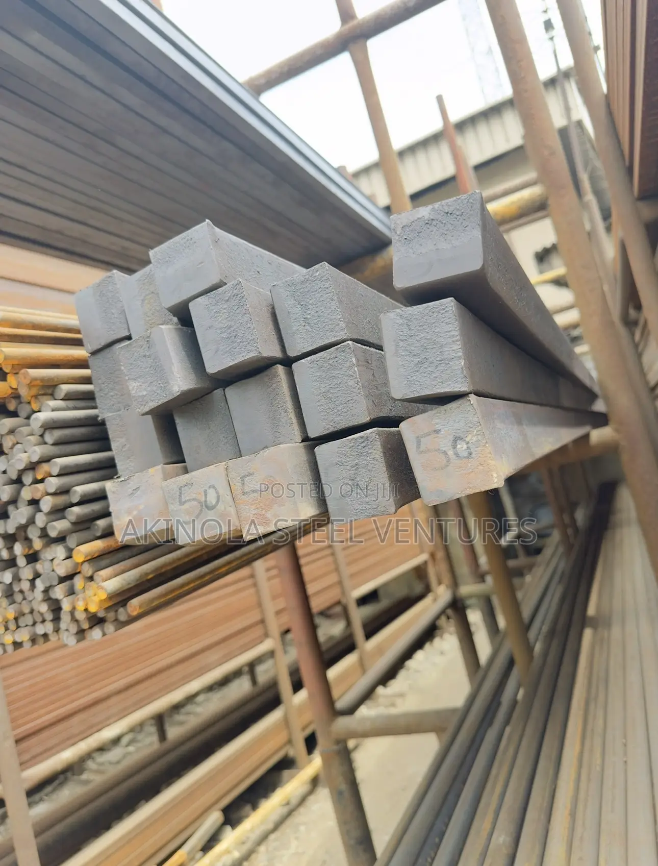 50 by 50 Carbon Steel Square Bar by 6mtrs Long