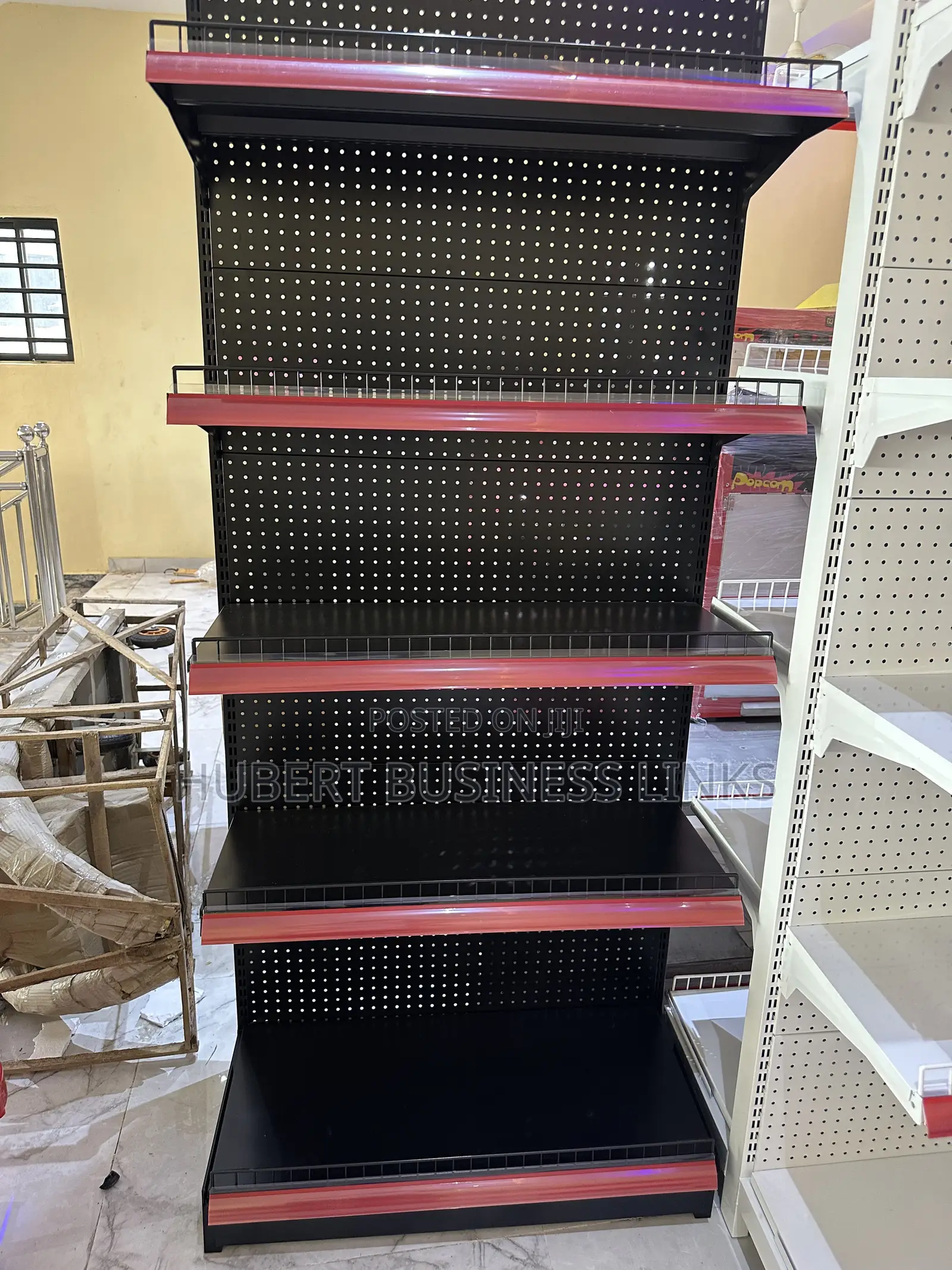 Single Supermarket Shelf Black Color