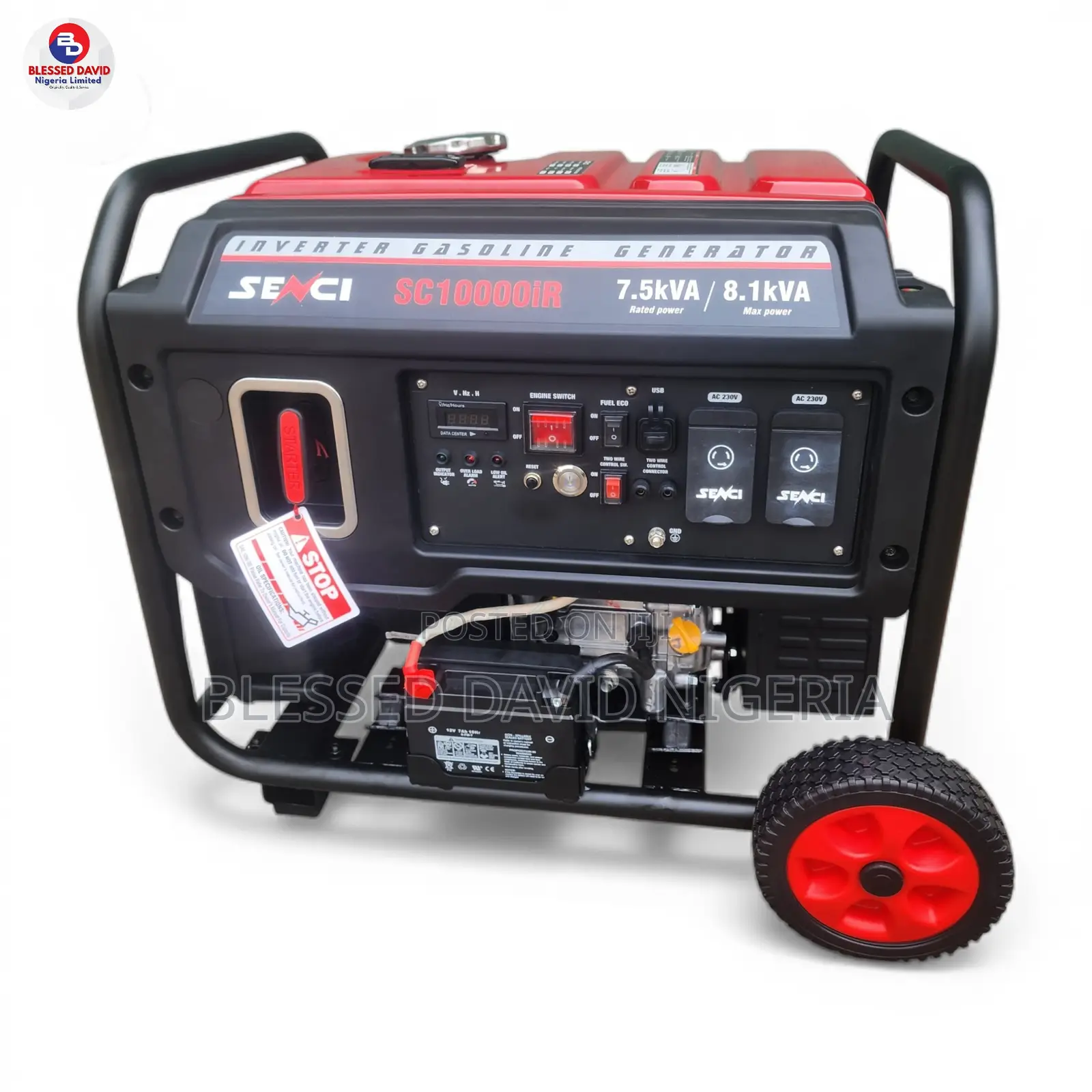 Senci Sc10000ir 7.5kva / 8.1kva Petrol Inverter Generator With Remote