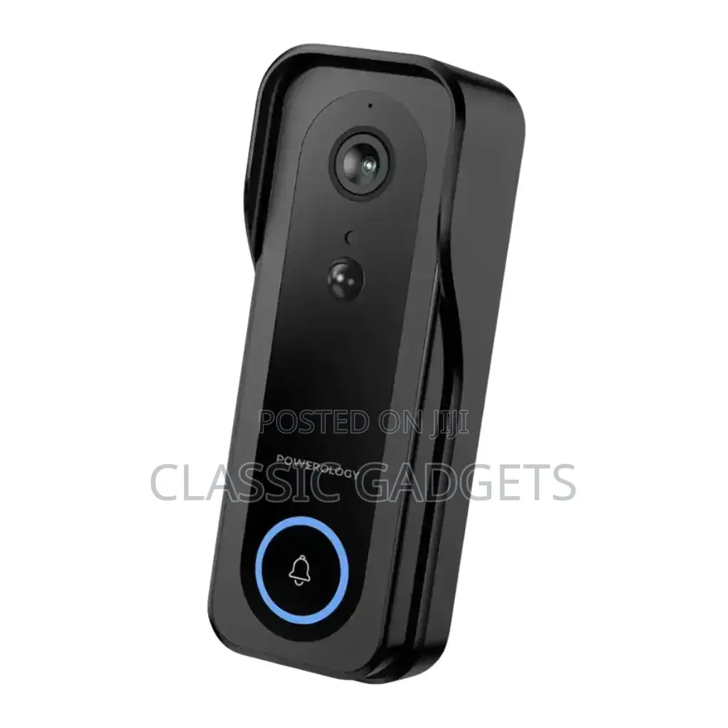 Powerology Smart Doorbell 3mp Camera - Black