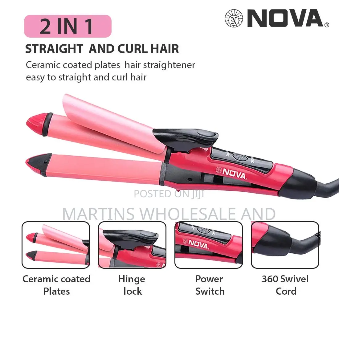 Nova 2-in-1 Hair Straightener and Curler