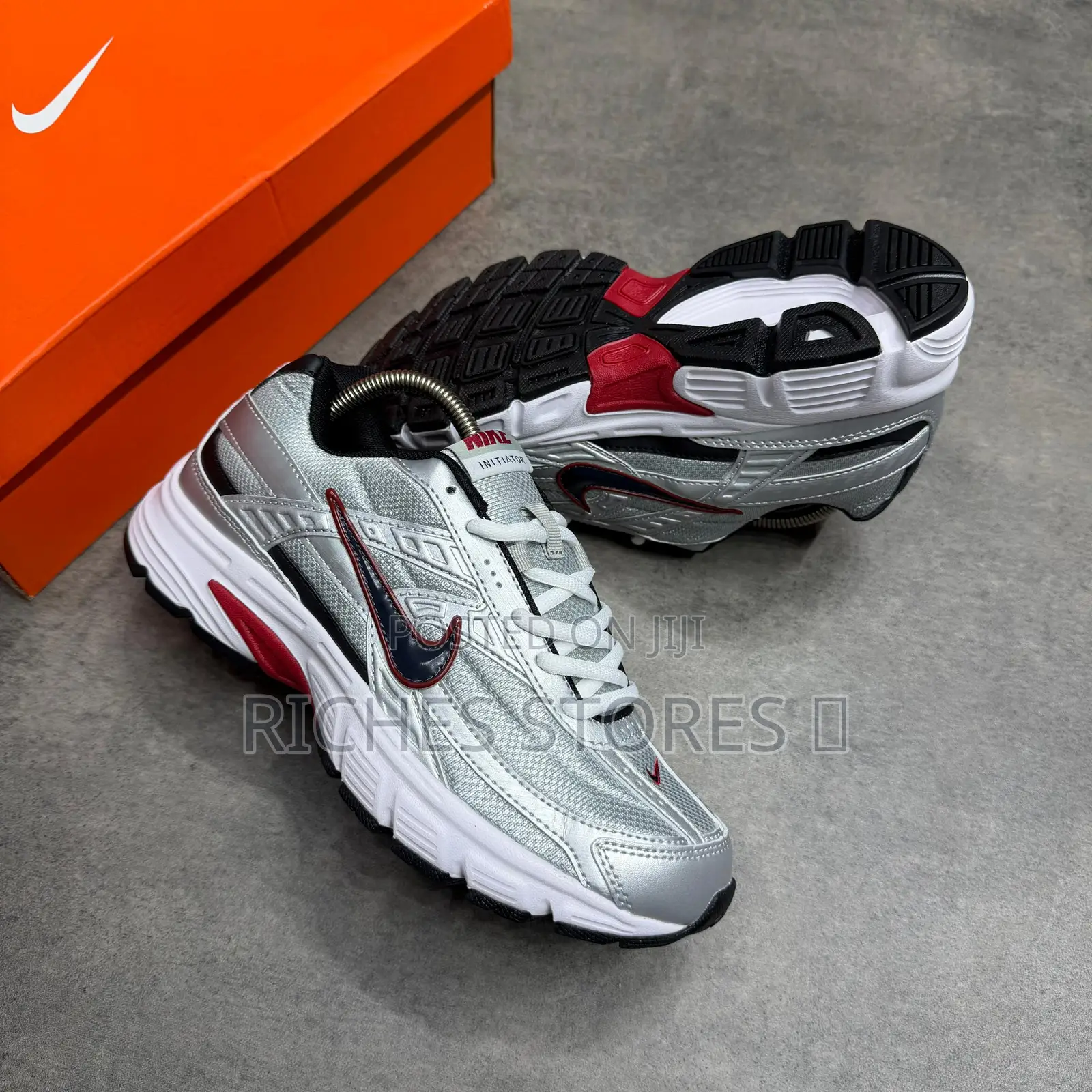 Nike Initiator Metallic Silver X Red Sneakers
