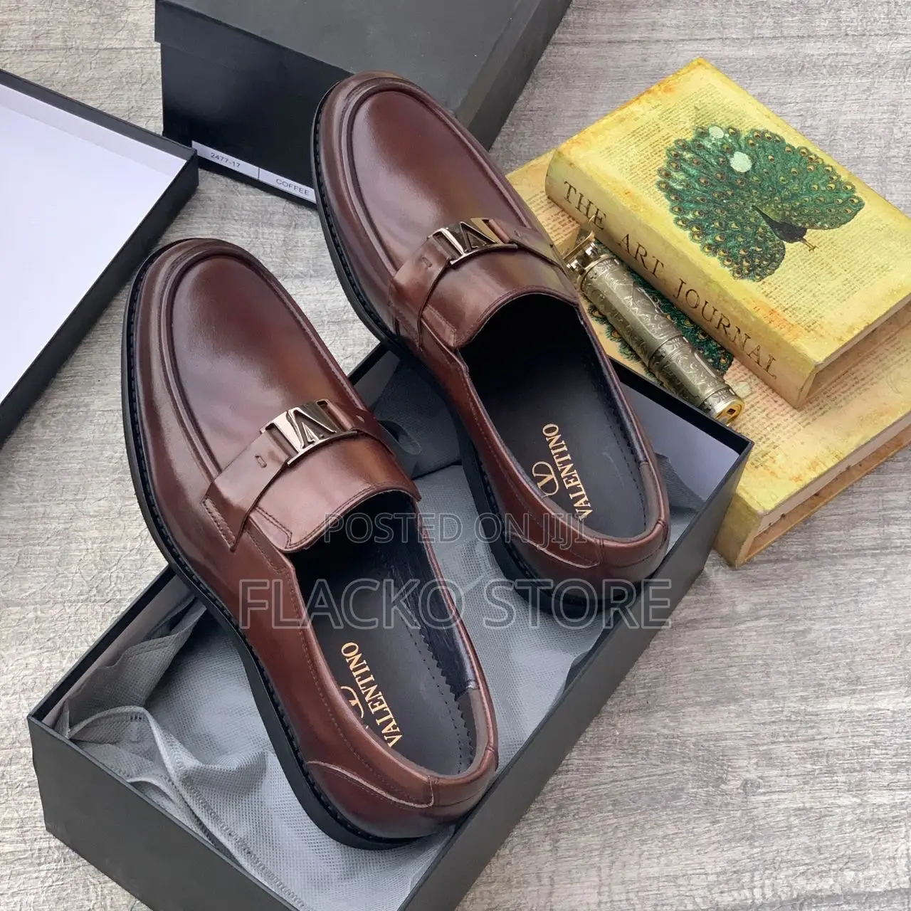Original Valentino Leather Loafers Shoes