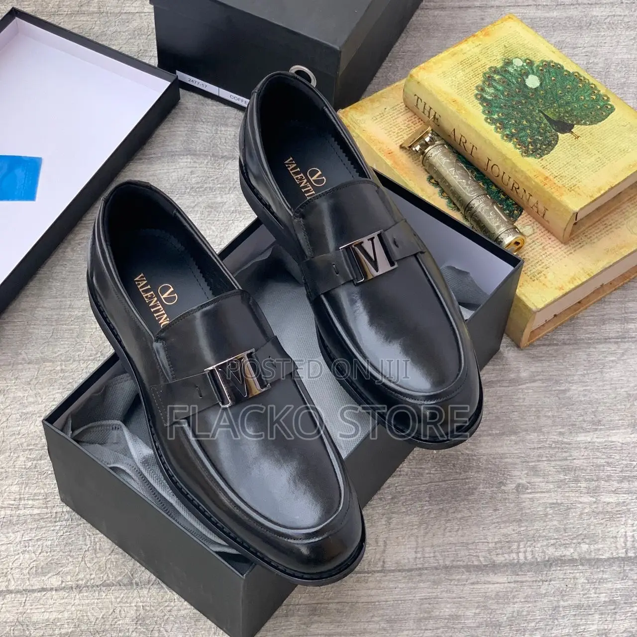 Original Valentino Leather Loafers Shoes