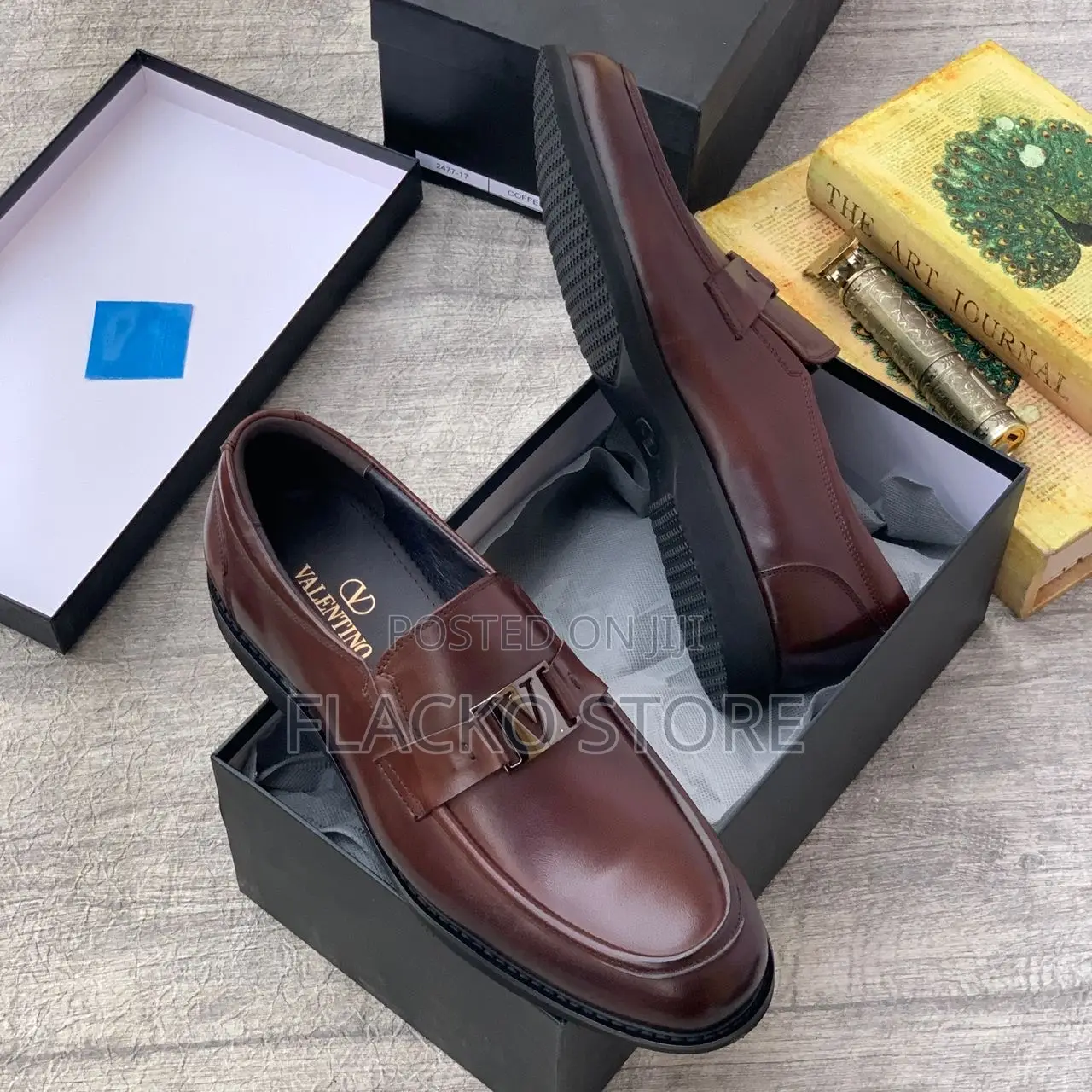 Original Valentino Leather Loafers Shoes