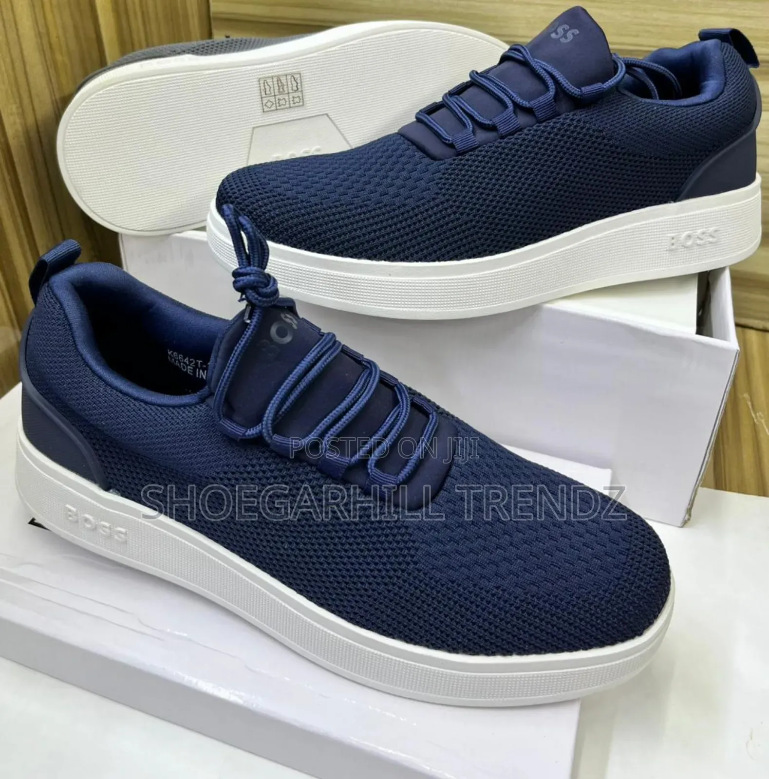 Boss Men's Trendy Lace White Sole Kicks