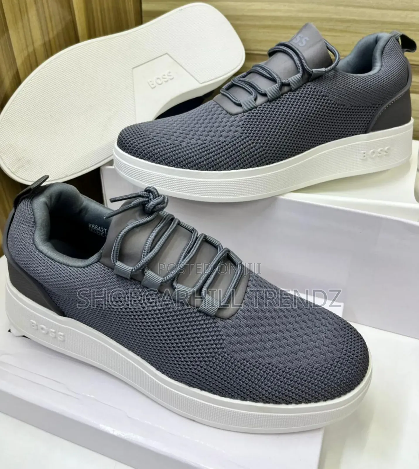 Boss Men's Trendy Lace White Sole Kicks