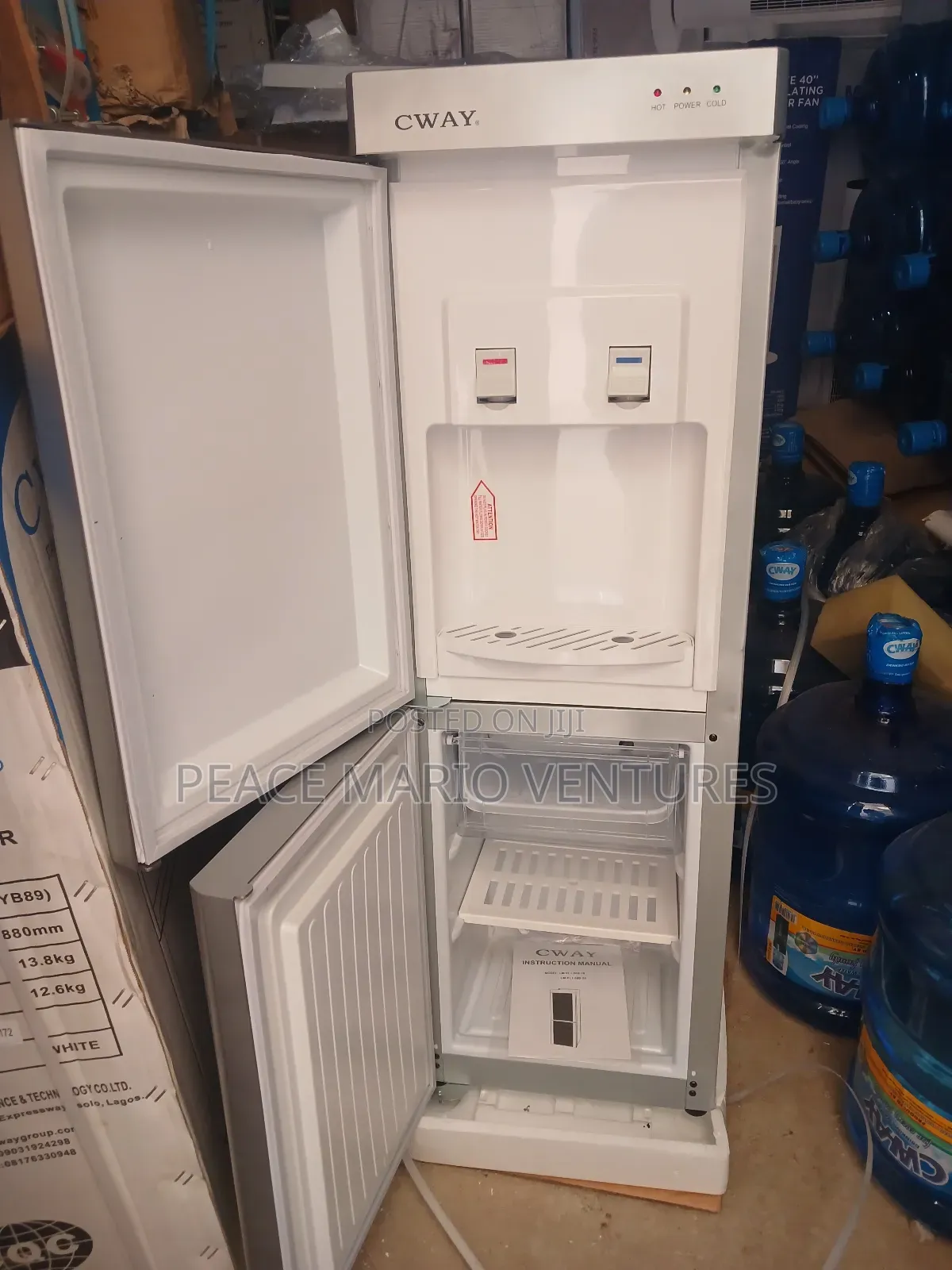 Cway Quality Water Dispenser With Fridge And Mini Freezer,Double Door