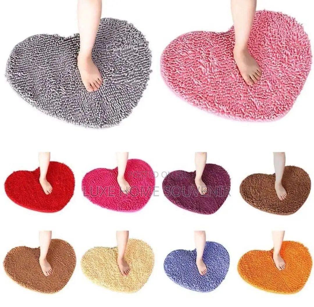 Heart Shape Shaggy Mat