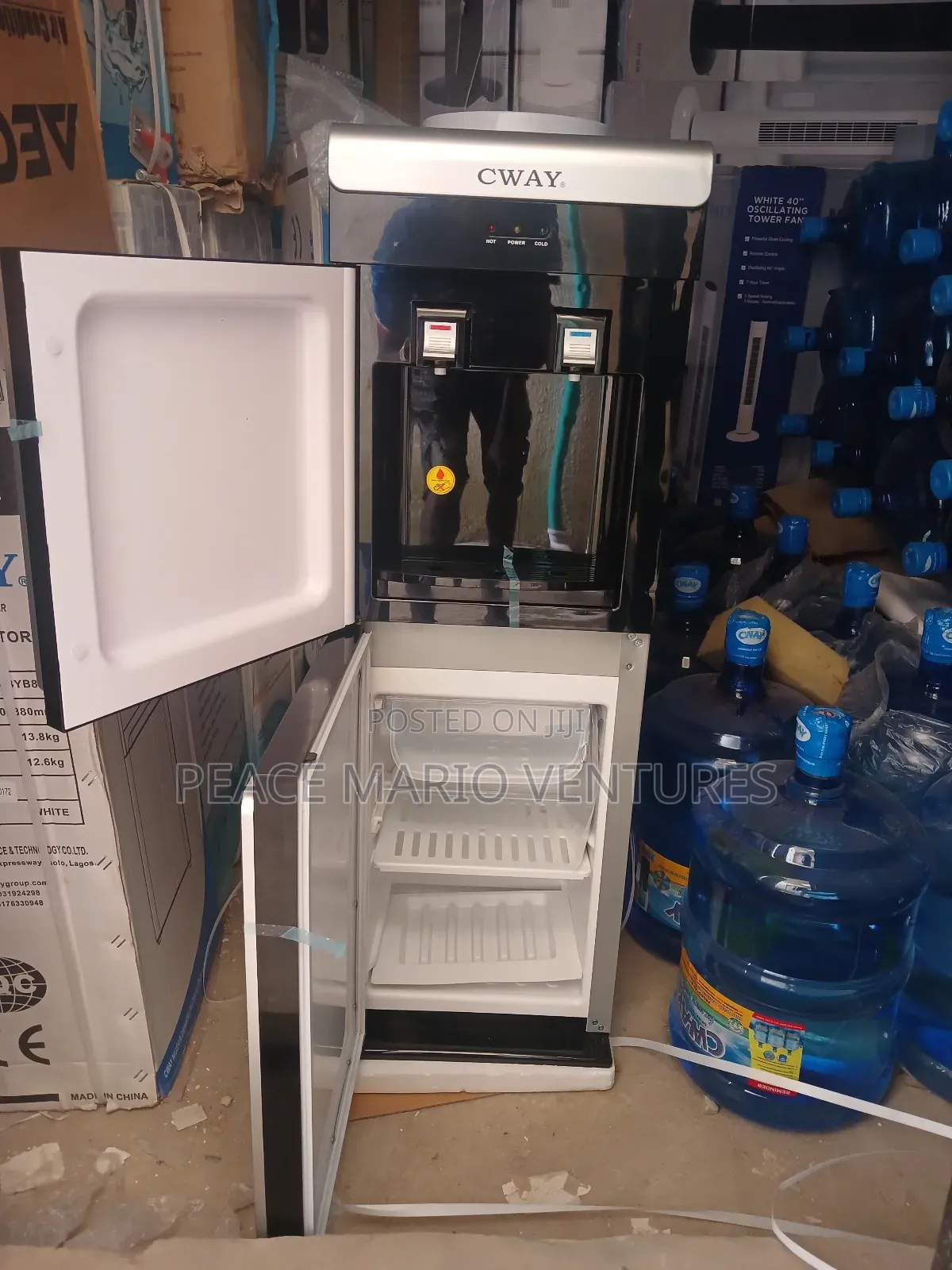 Cway Hot And Cold Water Dispenser With Fridge And Mini Freezer
