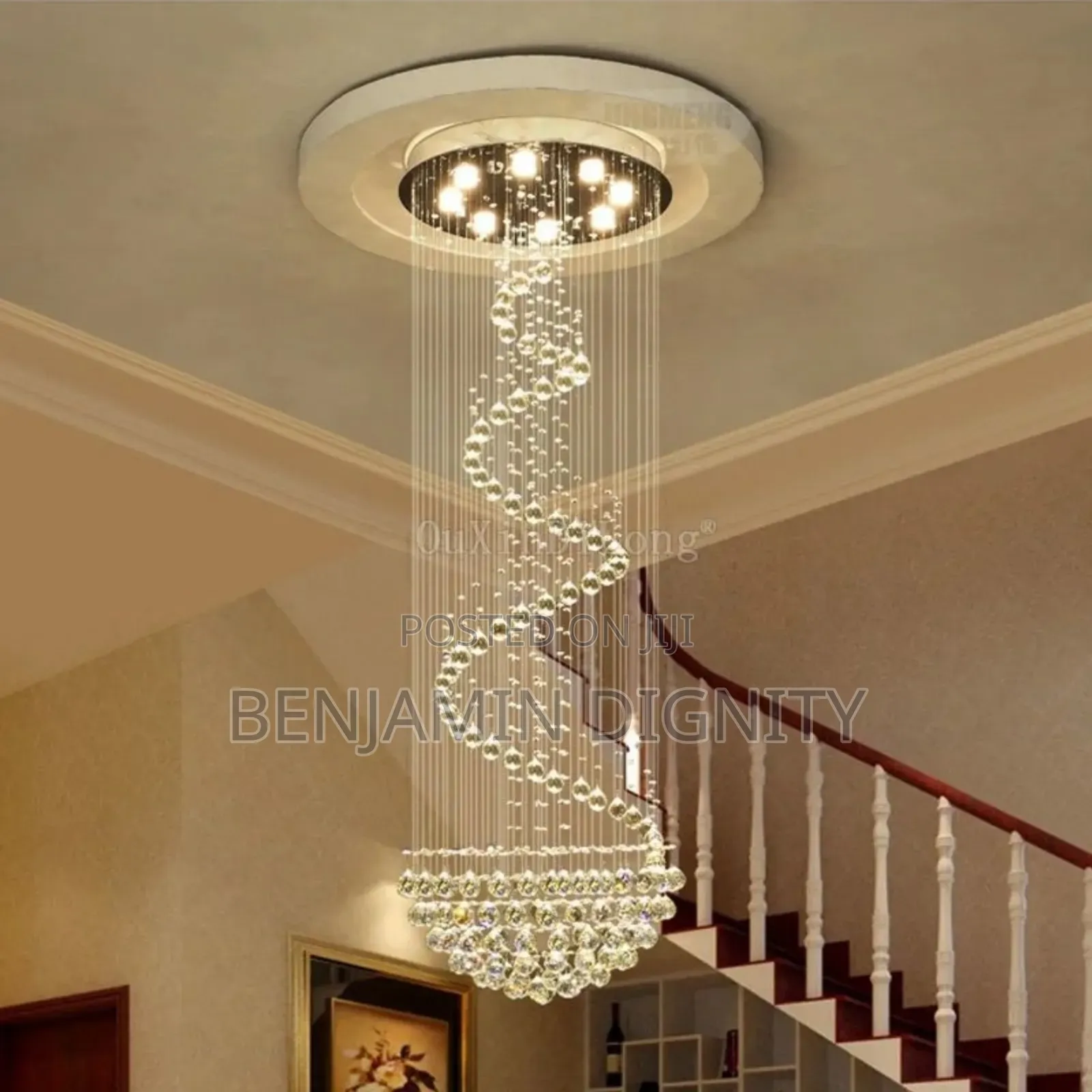 Spiral Crystal Chandelier Lighting