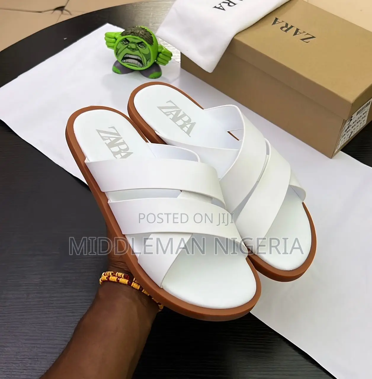 Zara Men Spiral Leather Cover Slippers