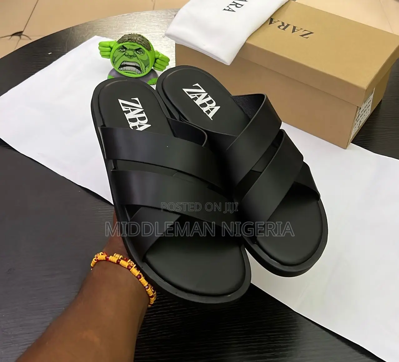 Zara Men Spiral Leather Cover Slippers