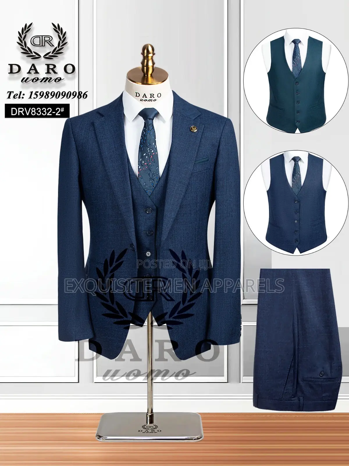 Formal Double Inner Jacket Daro 3pcs Men’S Suit